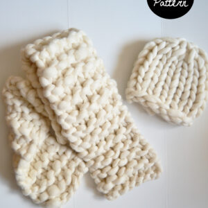 Wall Street Scarf & Brooklyn Beanie - Knit Pattern