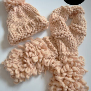 Loopy Scarf & Pom Beanie - Knit Pattern